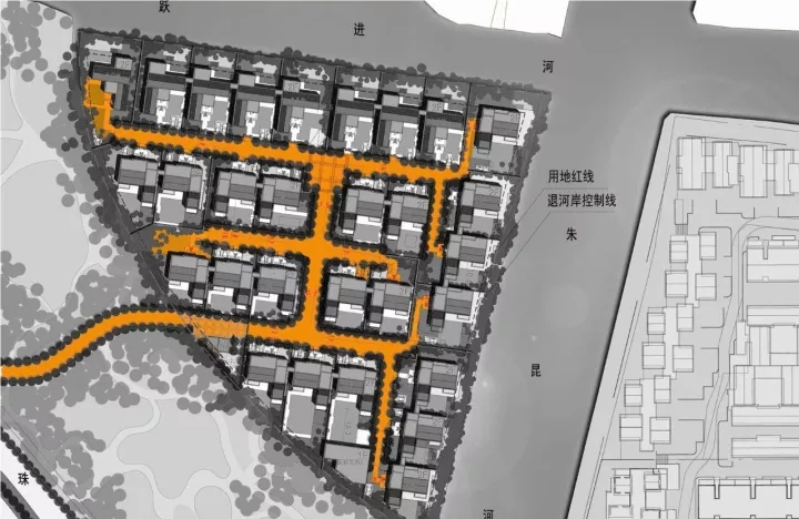 王字型路網(wǎng)造分解人流，保證入口私密性